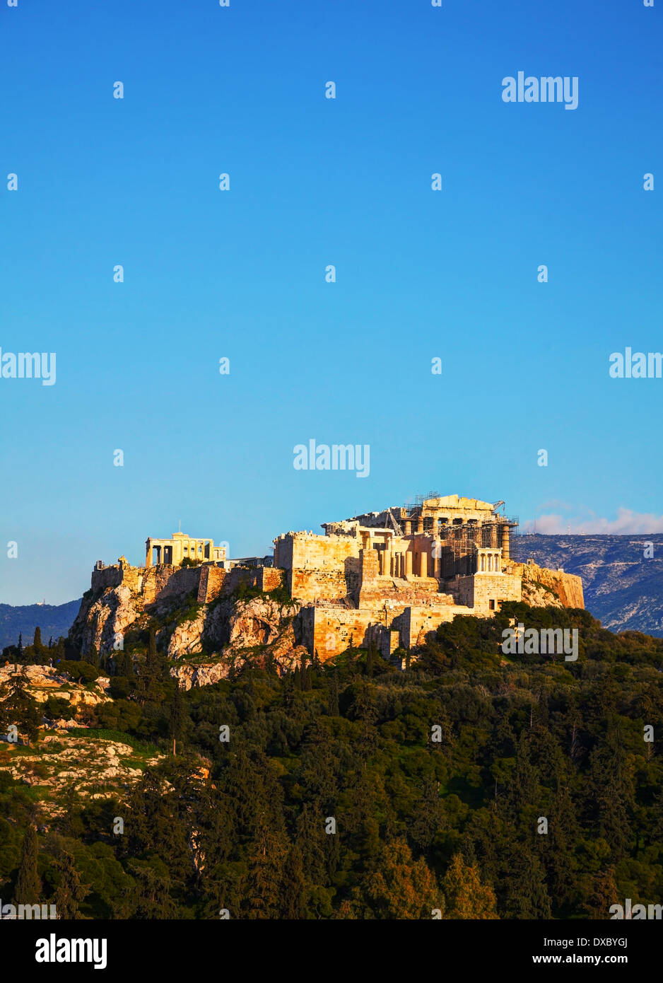 Sommaire de l'Acropole à Athènes, Grèce sur une journée ensoleillée Banque D'Images