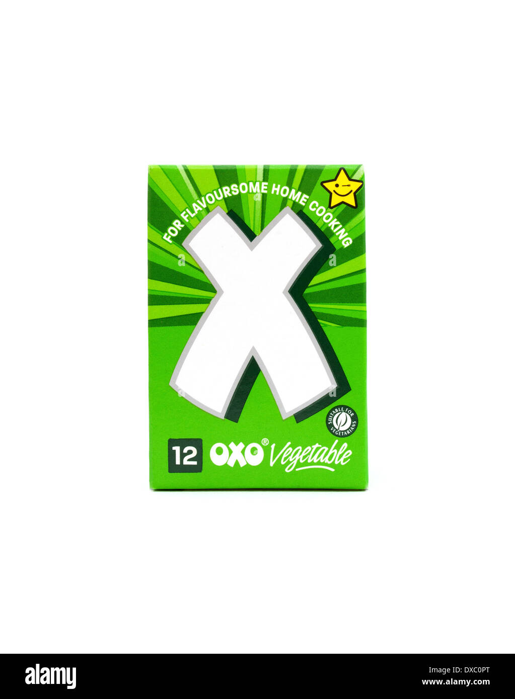 Une boîte de cubes oxo légumes Banque D'Images