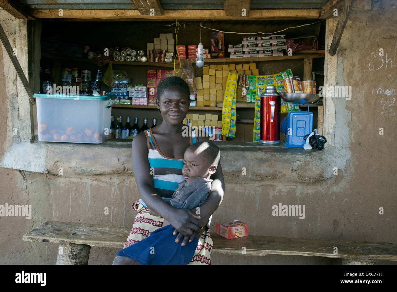 Portrait de l'Afrique de la mère et l'enfant Banque D'Images