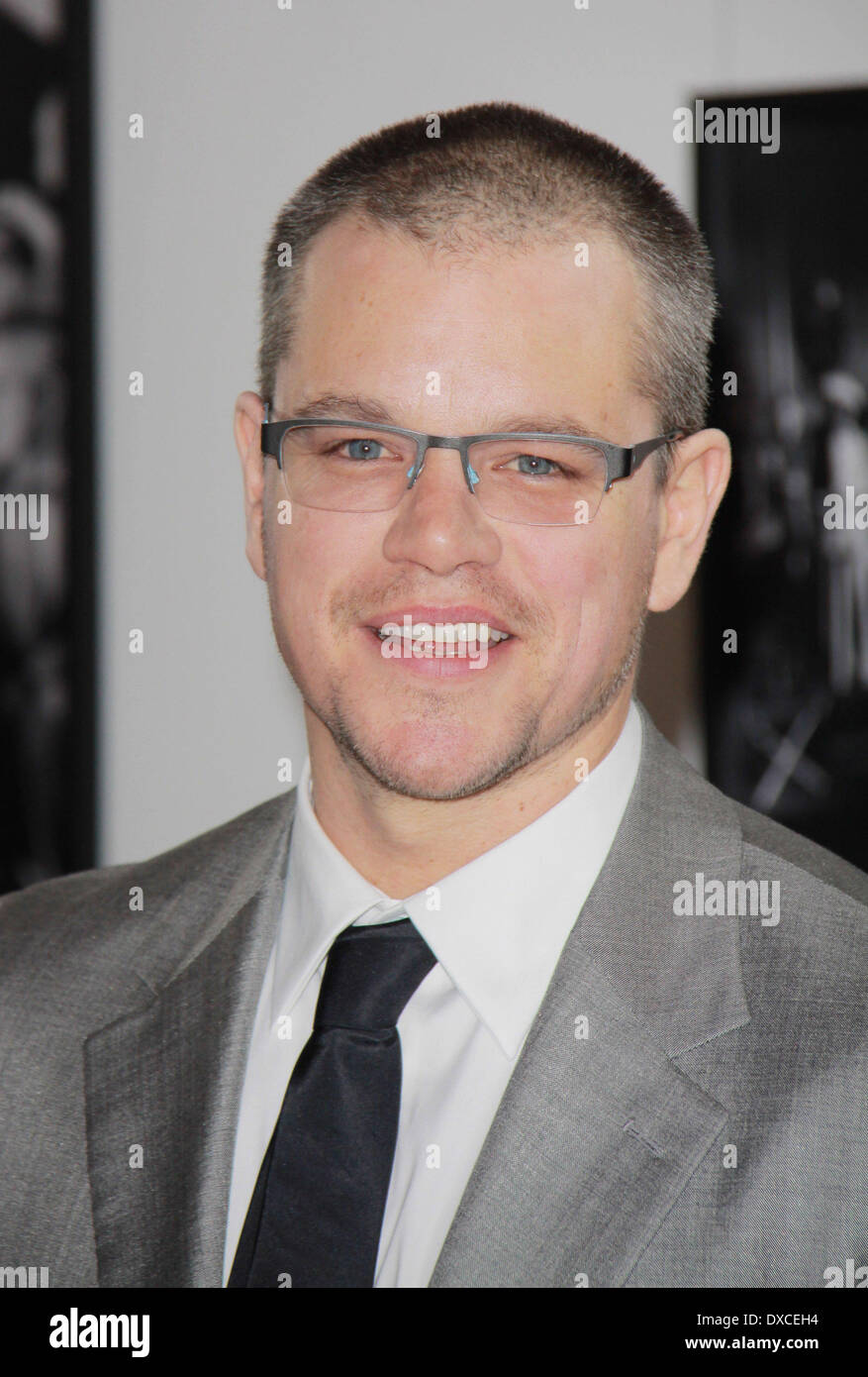 Matt Damon Première de Focus' 'Terre Promise' - les arrivées à la Directors Guild Of America Los Angeles, Californie - 06.12.12 Avec : Matt Damon Où : United States Quand : 06 déc 2012 Banque D'Images