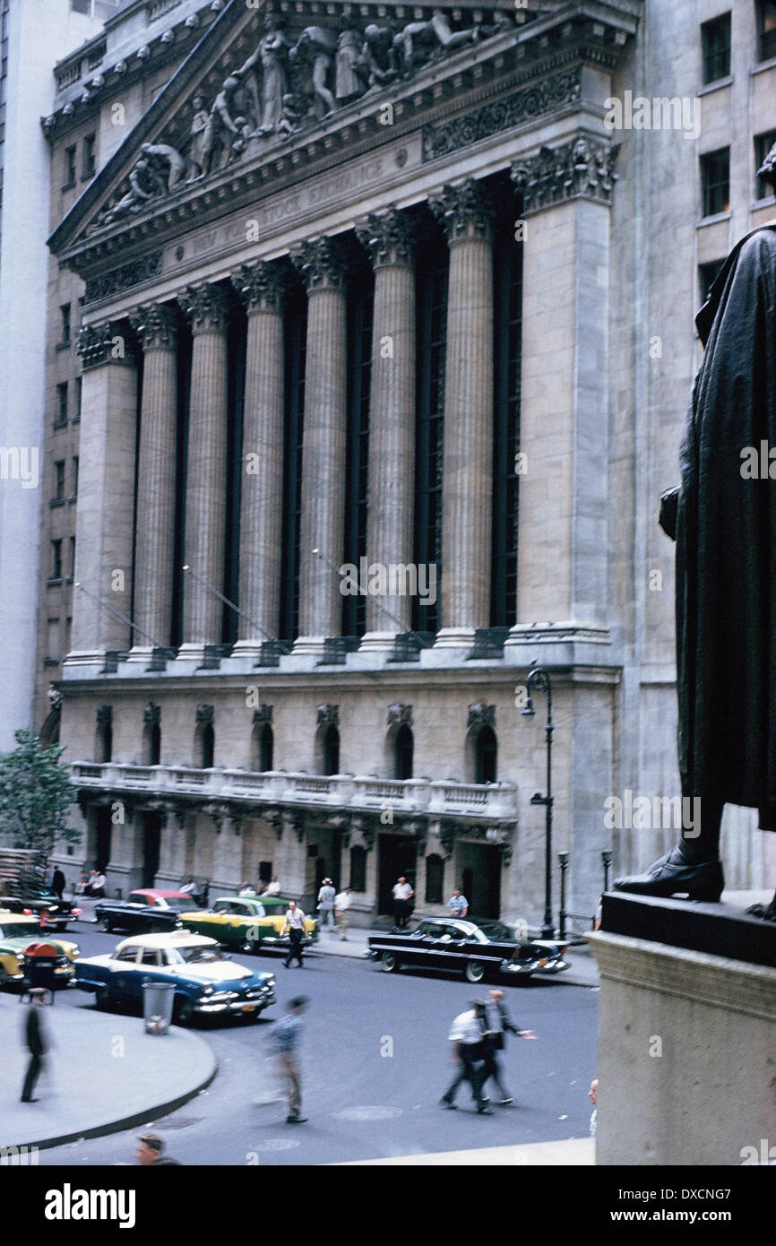 Bourse de New York, 1958 Banque D'Images