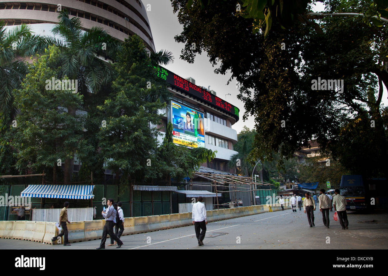 Bombay Stock Exchange, Kala Ghoda, Fort, Mumbai. Banque D'Images