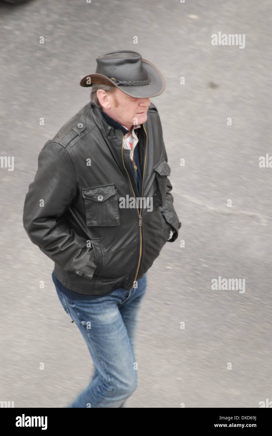 Man wearing cowboy hat. Banque D'Images