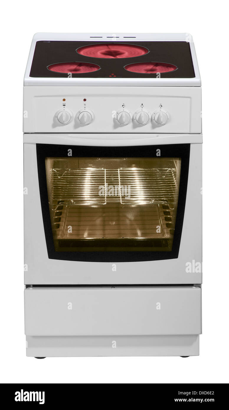 Cuisinière électrique isolated on white Banque D'Images