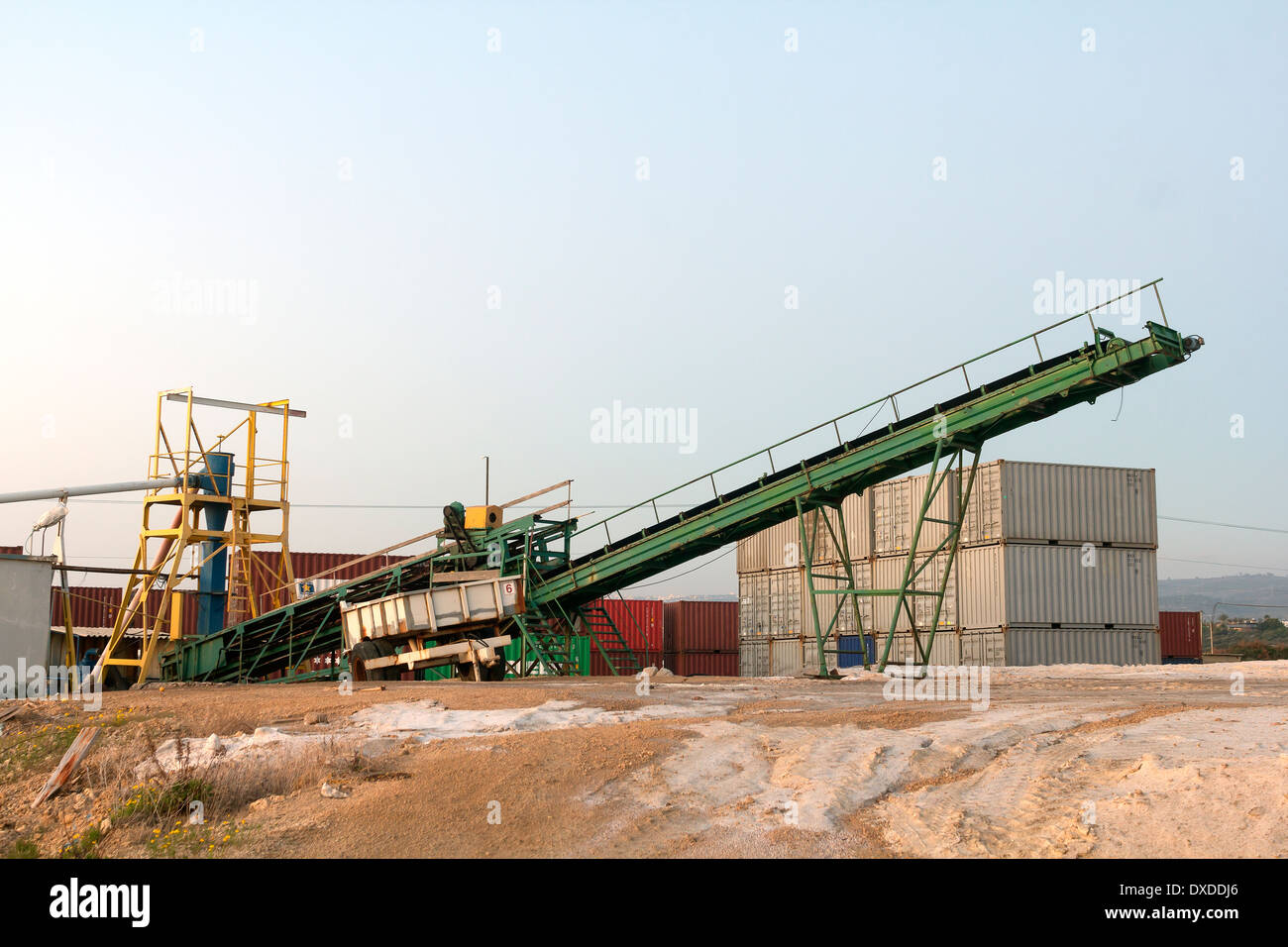 Plante pour l'extraction de sel en Israël Banque D'Images