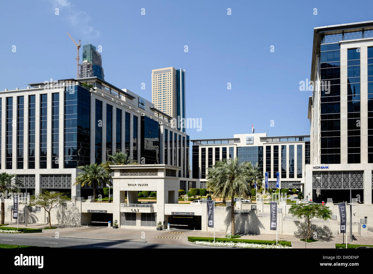 Emaar Square en affaires et centre financier à Downtown Dubai Emirats Arabes Unis Banque D'Images
