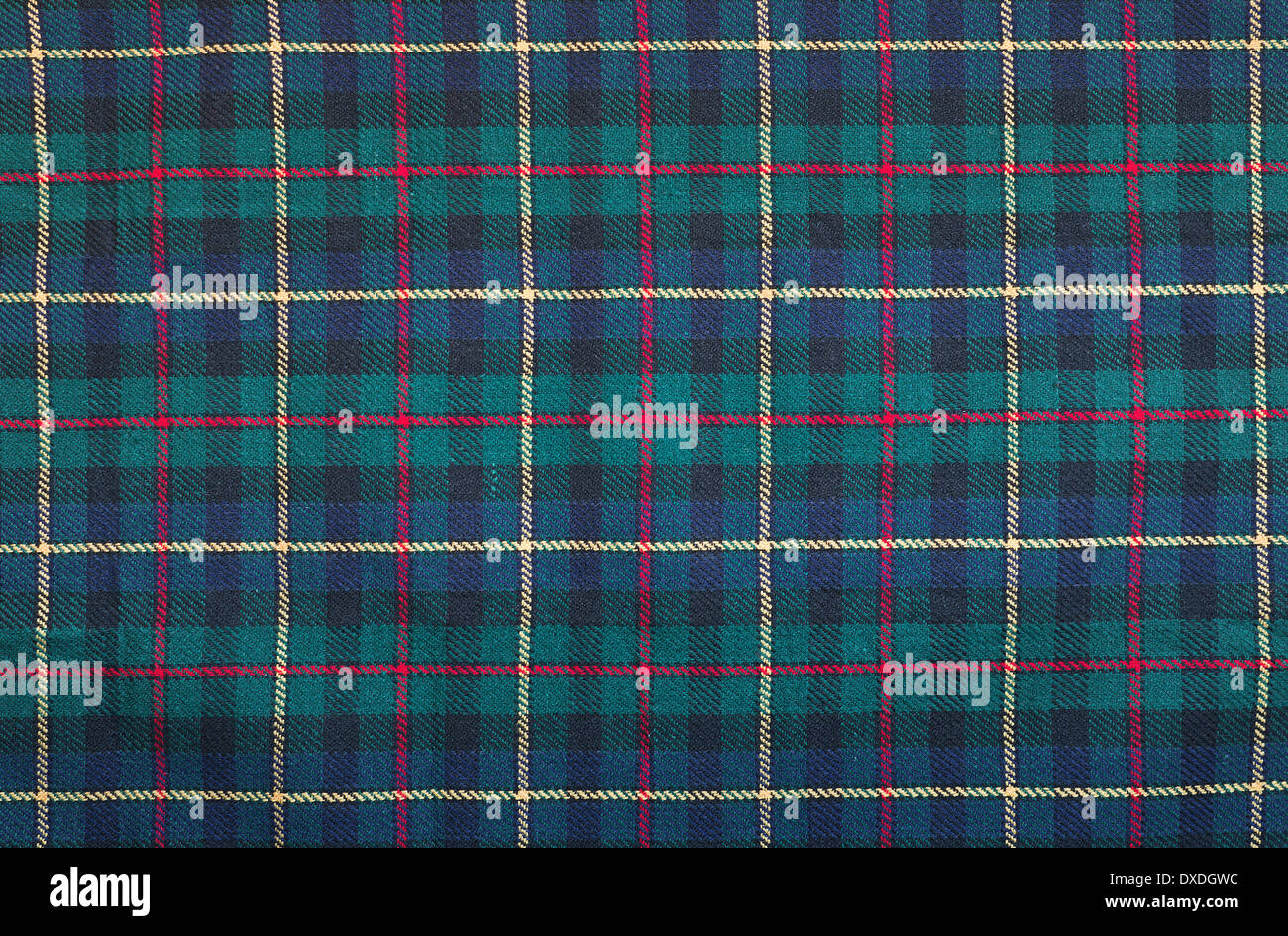 Scottish Tartan background une armure avec motif à carreaux vérifié, rouge vert bleu et jaune. Banque D'Images