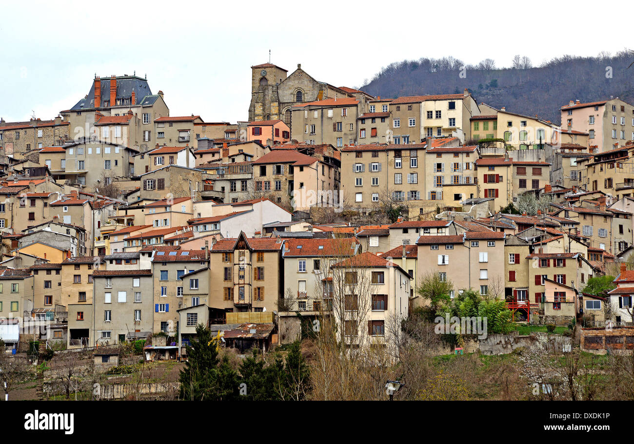 La ville de Thiers Puy-de-Dôme Auvergne Massif-Central France Banque D'Images