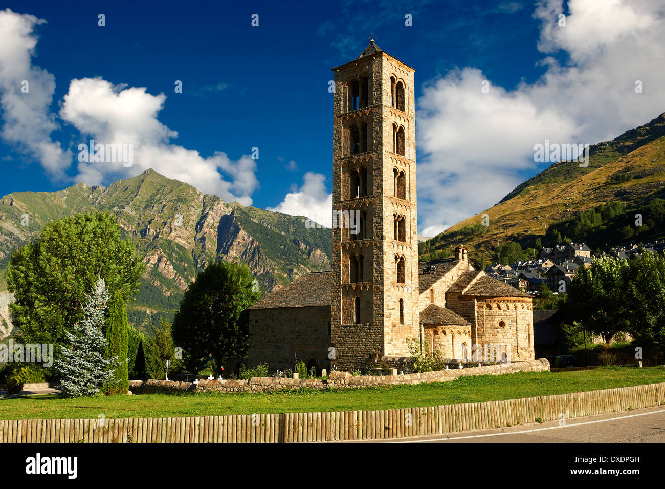 Le douzième siècle Lombard Catalan église romane de Saint Climent (Clement) à Vall de Boi Taull,, Banque D'Images