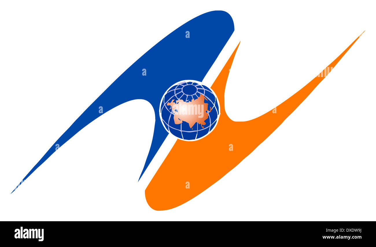 Logo de la Communauté économique eurasienne EurAsEC. Banque D'Images