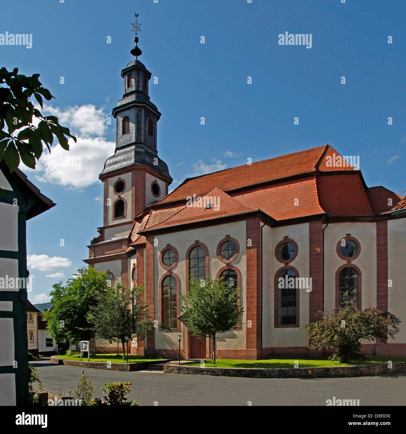 Eglise Saint Reinhard, construit 1724-1731, Bonaduz an der Strasse, district Main-Kinzig-Kreis, Hesse, Allemagne / Reinhardskirche Banque D'Images