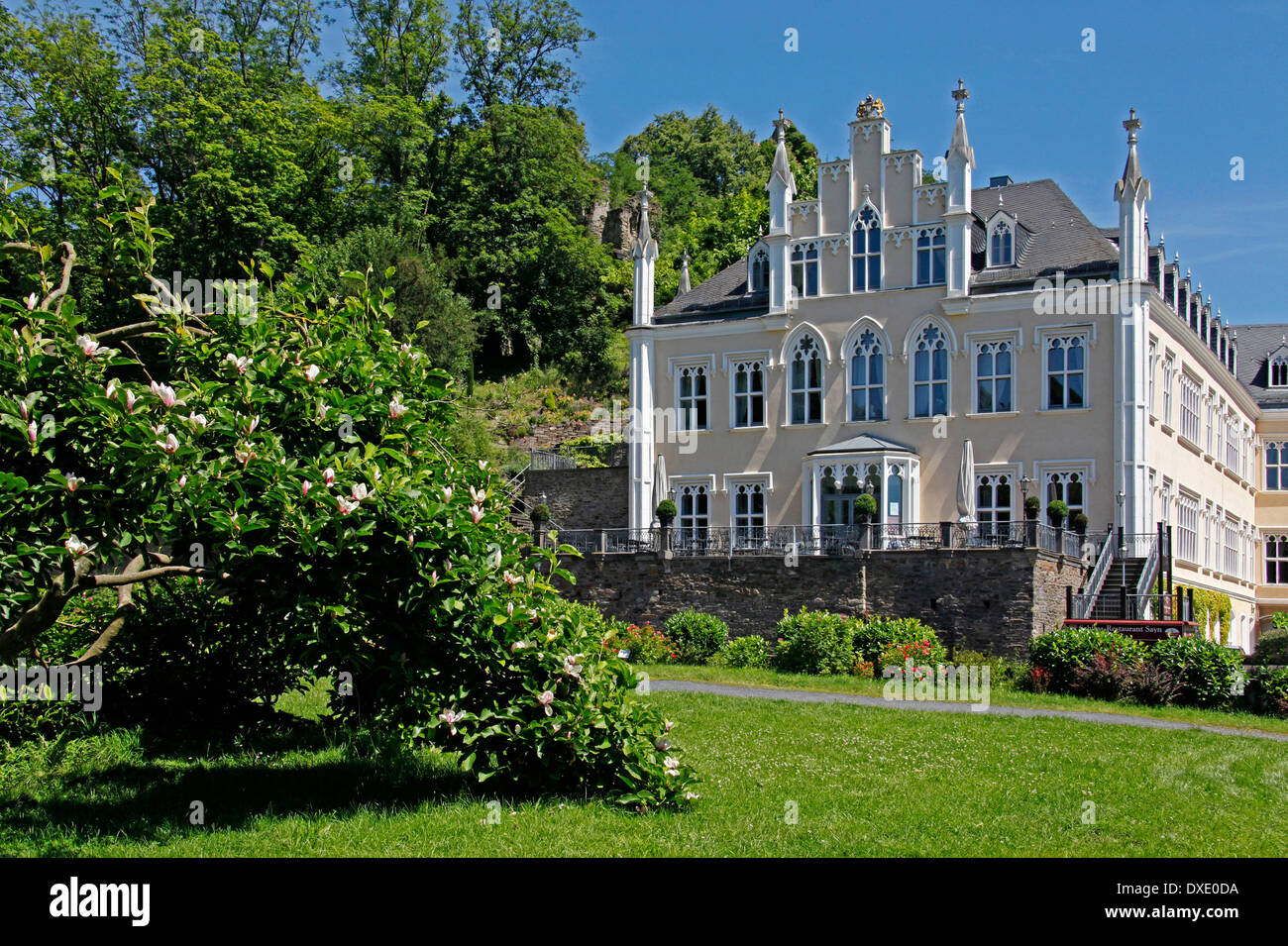 Palace, propriétaires, Princes de Sayn-Wittgenstein Sayn, Rhénanie-Palatinat, Allemagne Banque D'Images