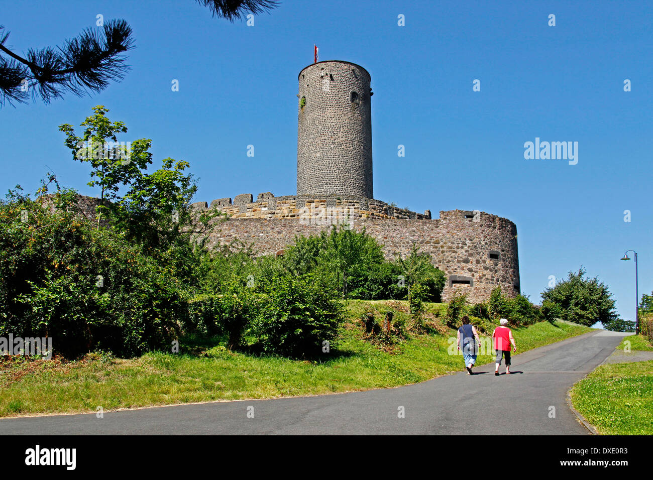 Munzenberg château construit en 12e siècle par Hagen-Arnsburg Munzenberg Kuno I de Hesse / Allemagne Wetteraukreis district Banque D'Images