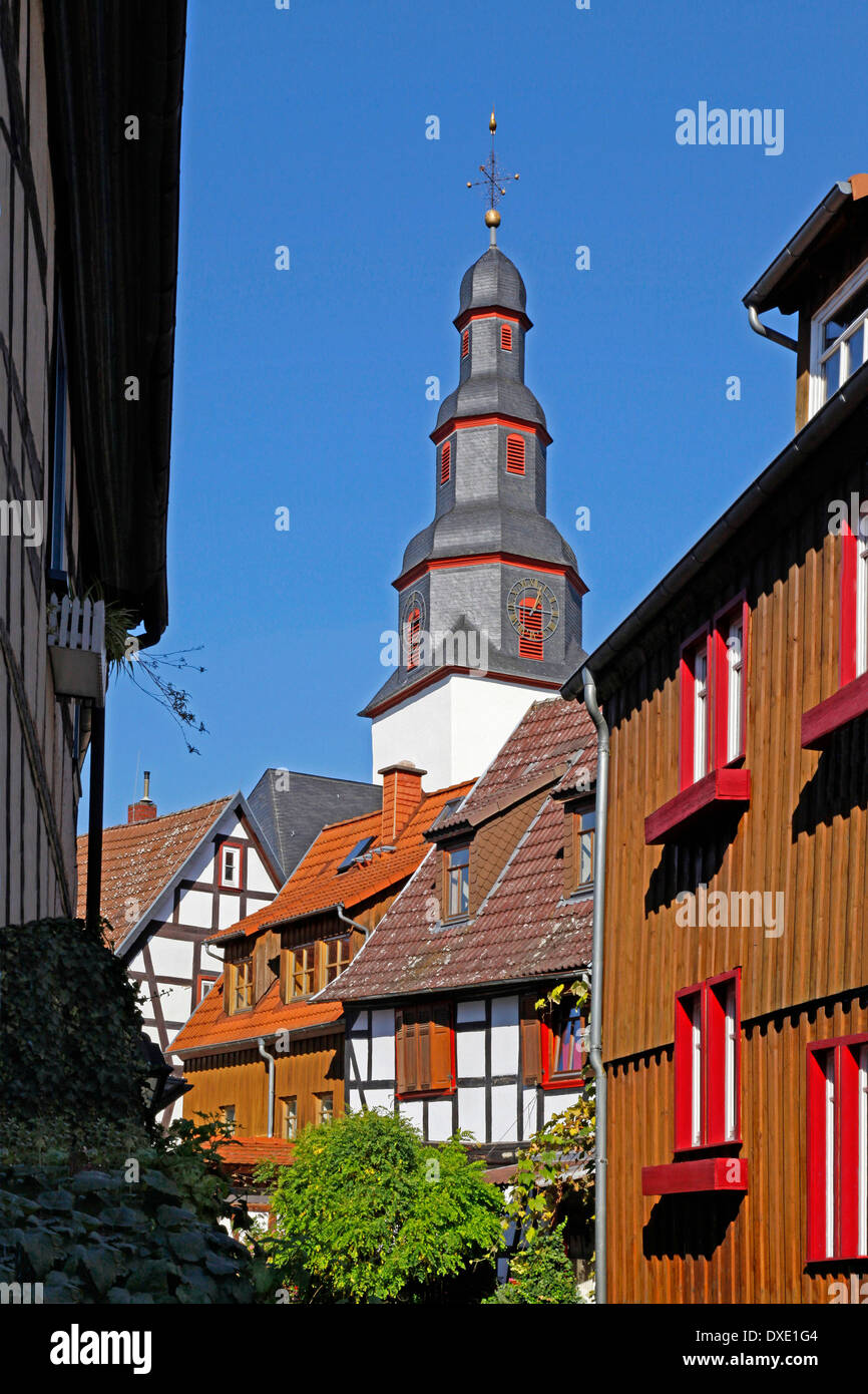 Collégiale protestante, 15e siècle, Nidderau-Windecken, district Main-Kinzig, Hesse, Allemagne Banque D'Images