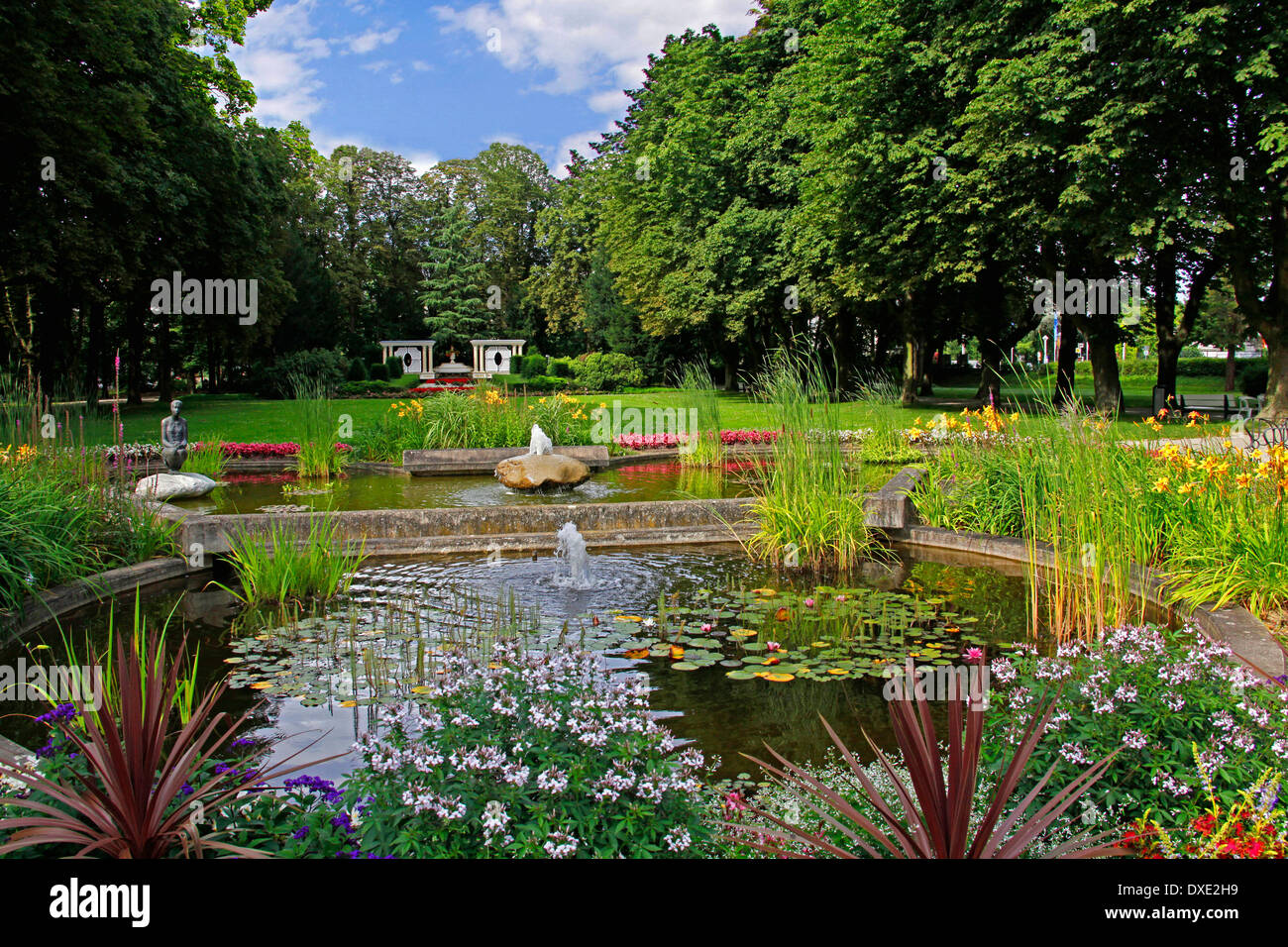 Jardin, parc, baignoire spa santé, Bad Neuenahr-Ahrweiler, district Ahrweiler, Rhénanie-Palatinat, Allemagne Banque D'Images