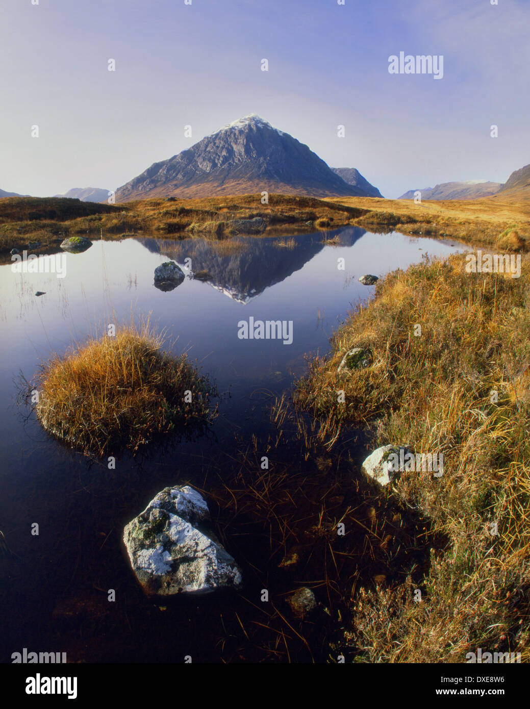 Buachaille Etive Mhor à proximité de l'Kingshouse, Glencoe, West Highlands. Banque D'Images