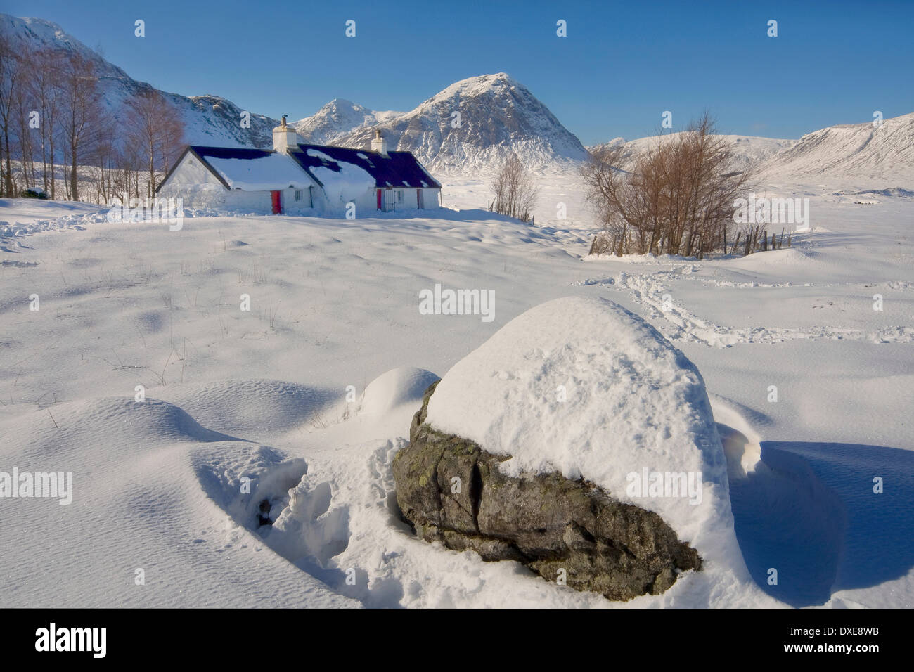 Bucahaille Etive Mhor du black croft, Glencoe, West Highlands. Banque D'Images