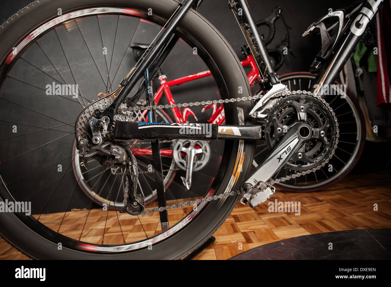 Certaines parties de l'entraînement vélo. Manivelle vélo Banque D'Images