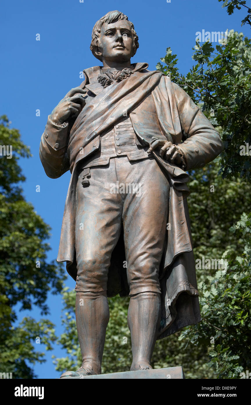La statue de Robert Burns à Stirling, Ecosse centrale. Banque D'Images