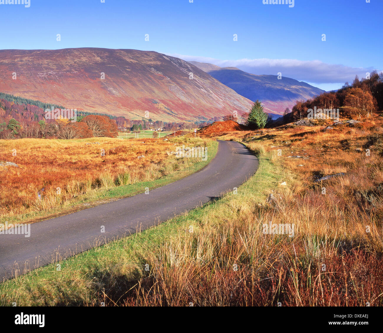 Scène d'automne, dans la ville pittoresque de Glen Lyon Perthshire, Écosse Banque D'Images