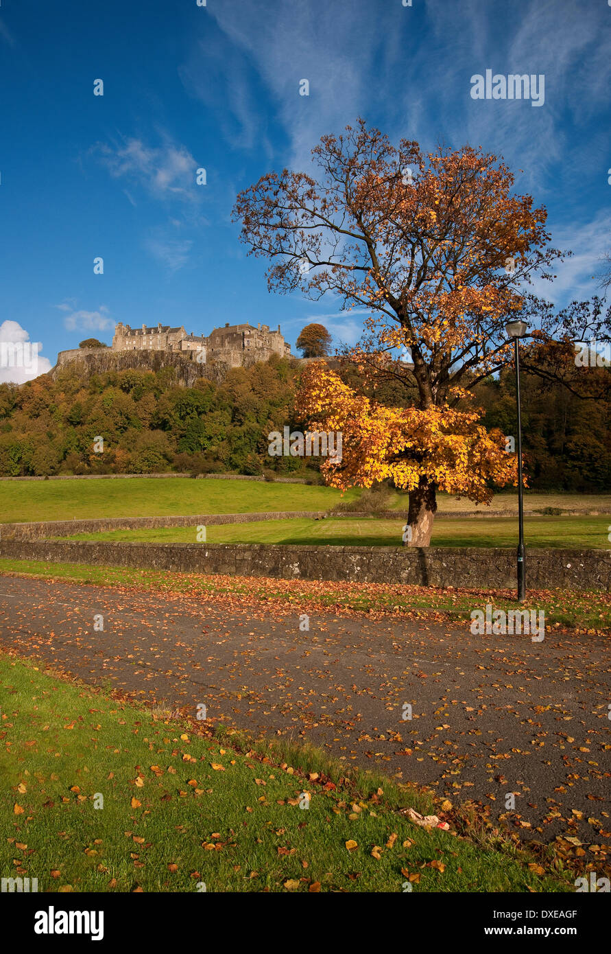Vue d'automne du château de Stirling, à partir de l'ouest.ville de Stirling Banque D'Images