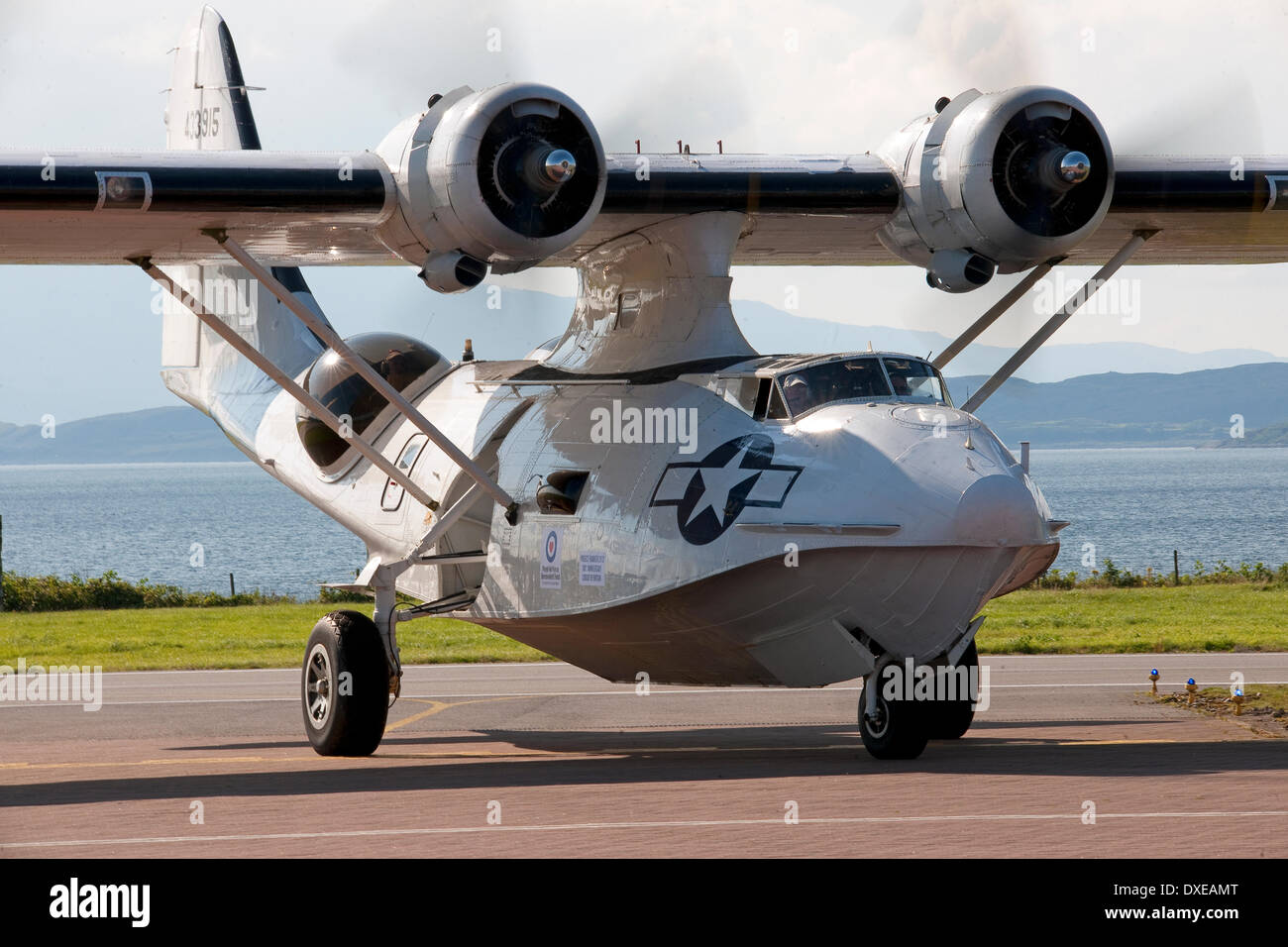 PBY-5A catalina flying boat taxis à l'aéroport d''Oban argyll en 2013 Banque D'Images