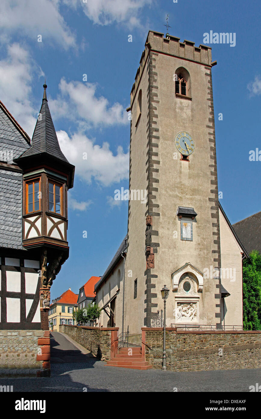 Ville protestante Eglise Saint John, Kronberg im Taunus, Hesse, Allemagne Banque D'Images