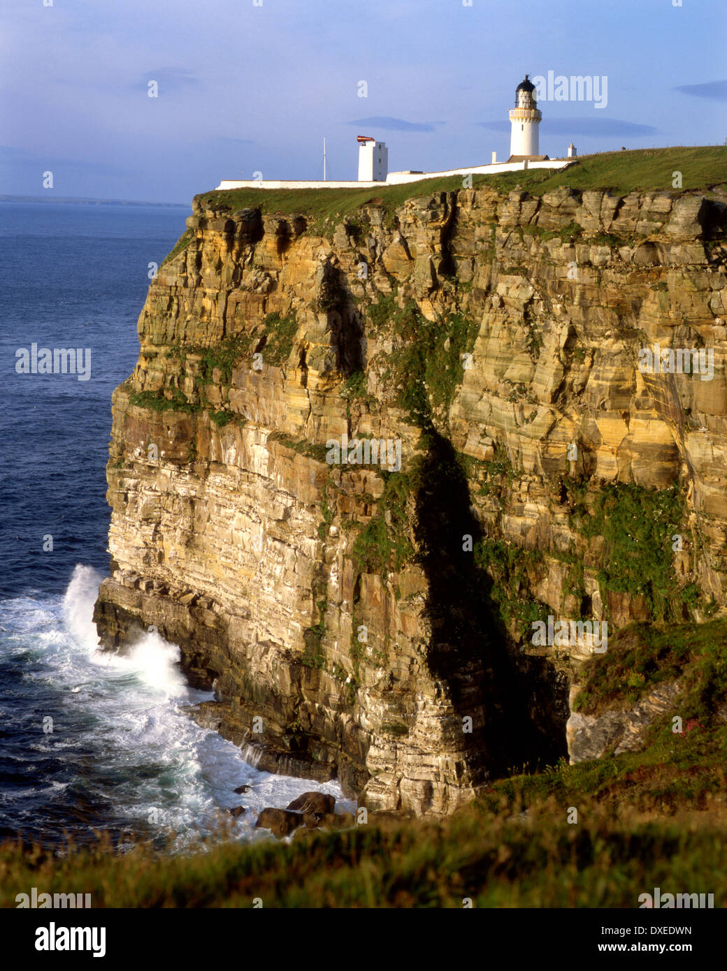 Dunnet Head Lighthouse point le plus au nord de l'Ecosse, nr John O'Groats. Banque D'Images