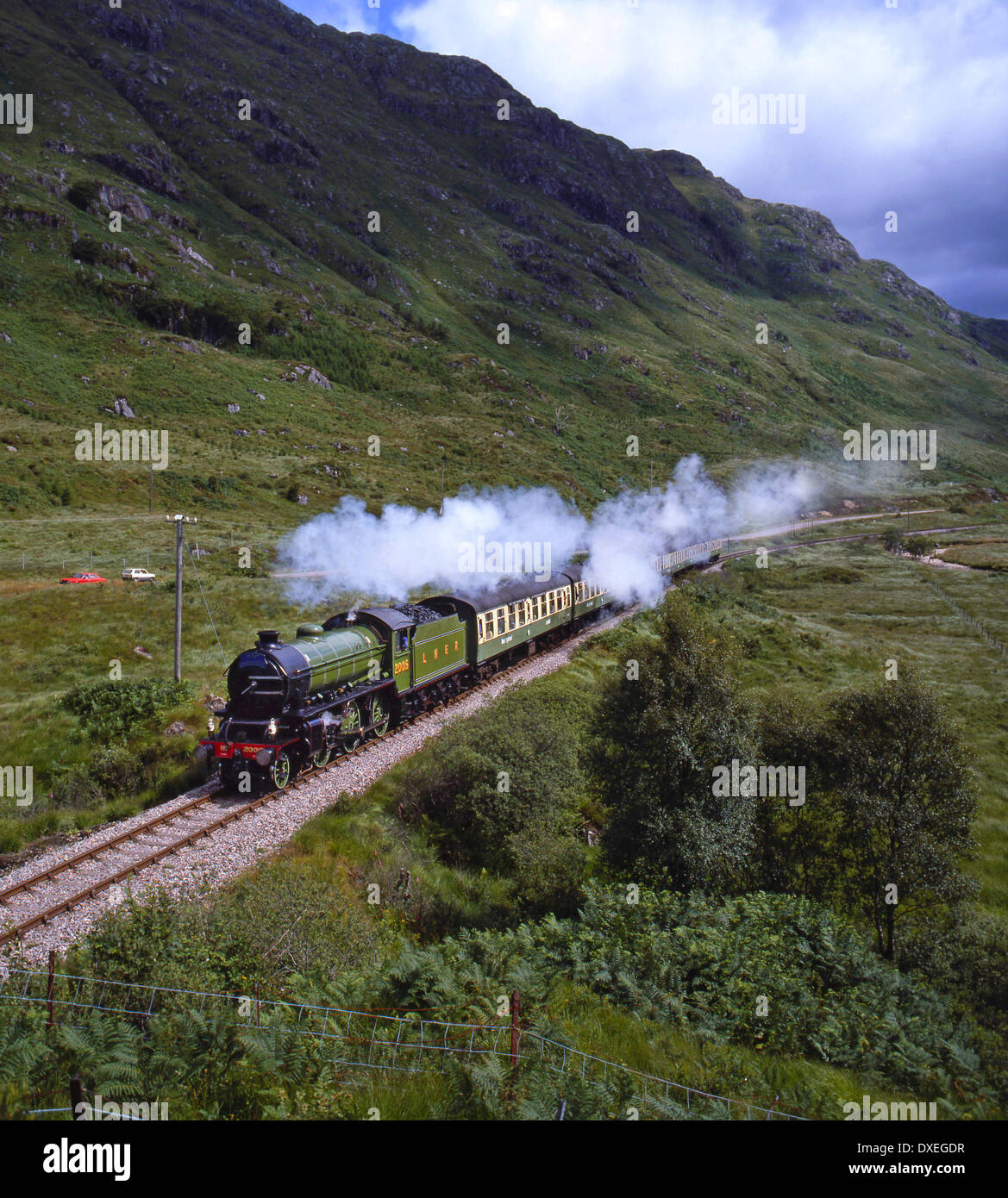 K1 Train à vapeur, West Highland Line Banque D'Images