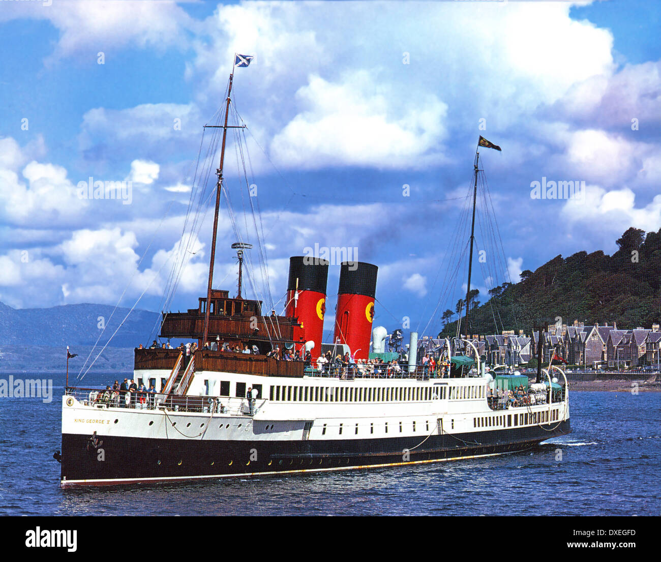 Photo d'archive du roi George V dans la baie d'Oban, Argyll des années 1970. Banque D'Images