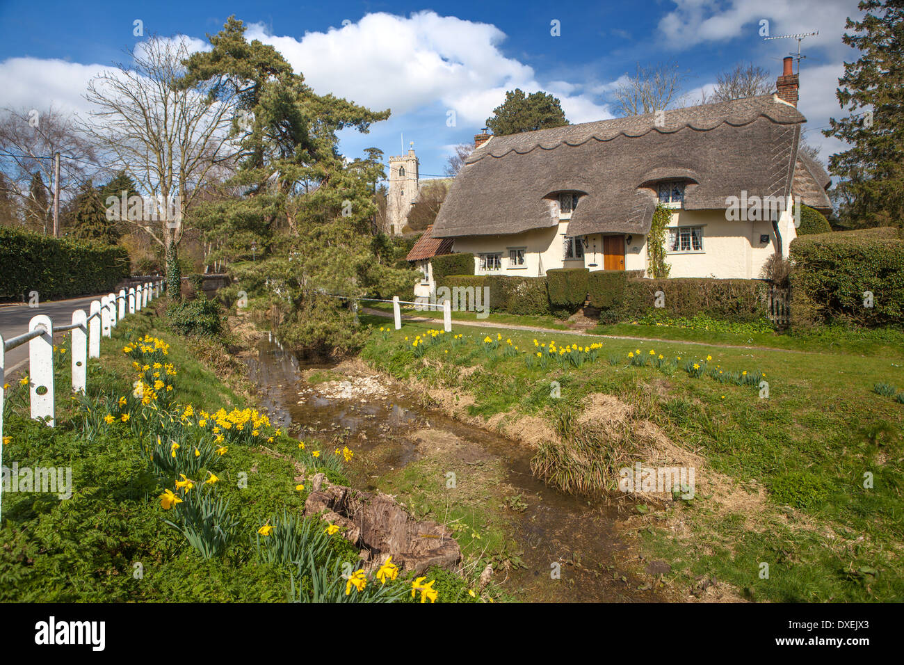 Joli village de Arkesden, Essex en Angleterre Banque D'Images