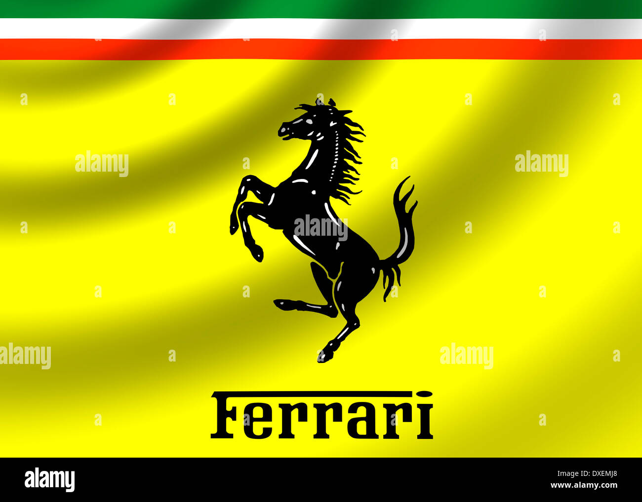 Grand drapeau Rouge officiel 50 ans Ferrari Vintage