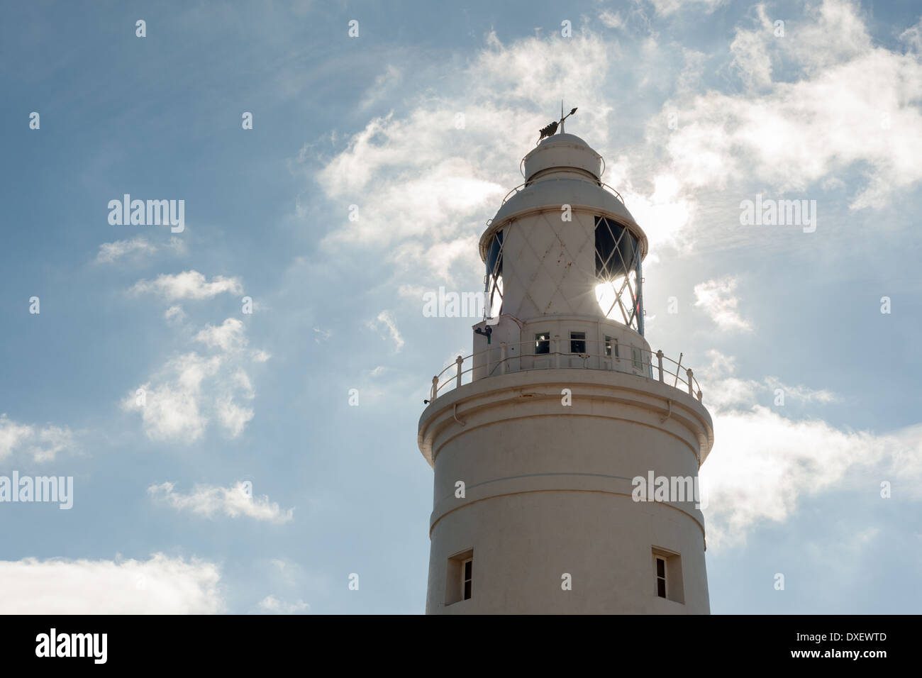 Europa Point Lighthouse, Gibraltar, l'Espagne. Banque D'Images