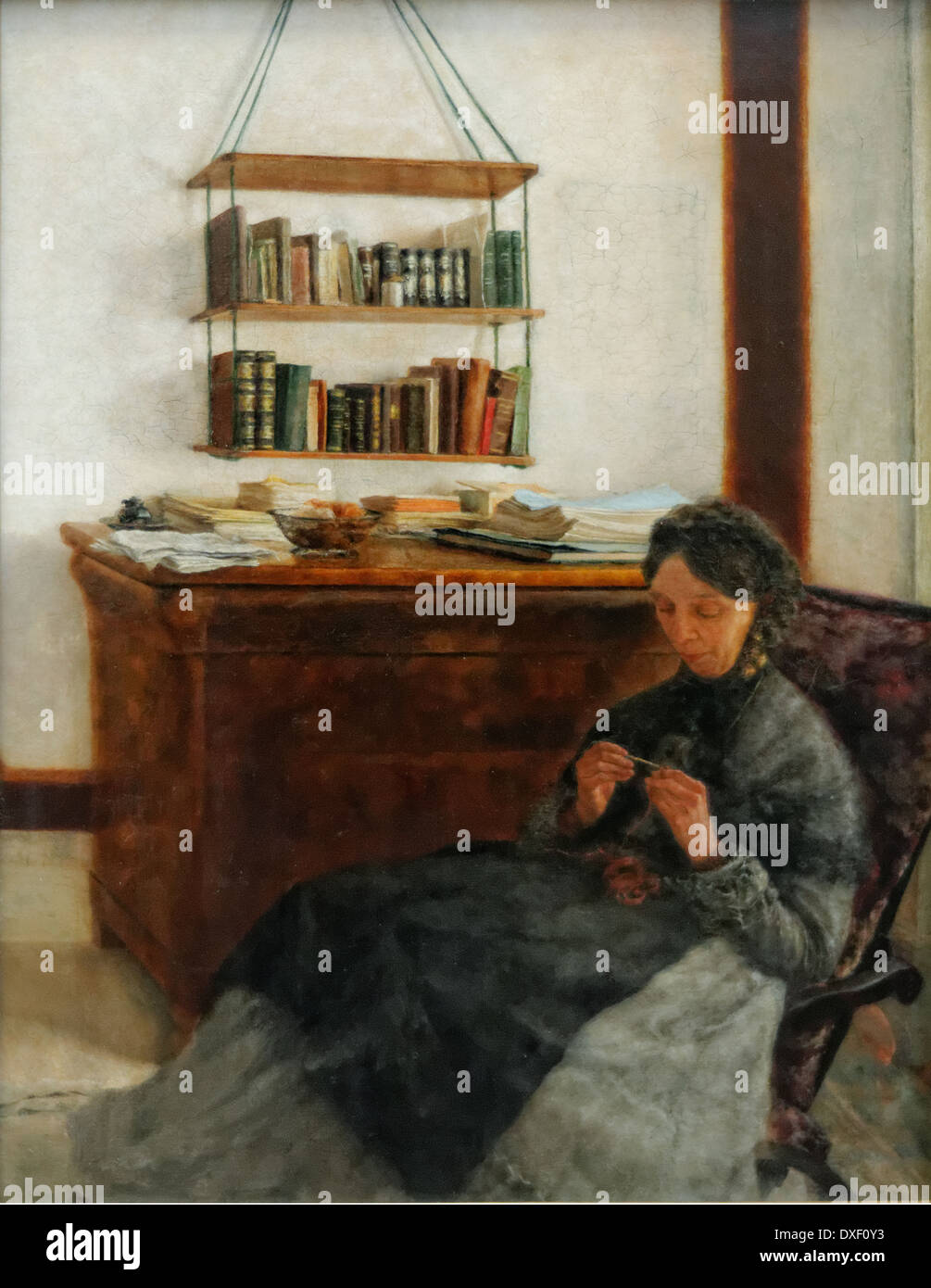 Louis Eysen - Mère de l'artiste - 1870- XIX ème siècle - École allemande - Alte Nationalgalerie - Berlin Banque D'Images