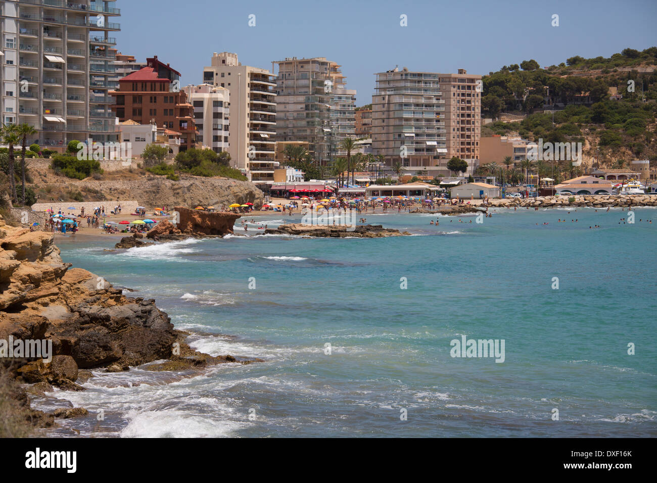 Mediterranean resort de Calp dans la province d'Alicante Espagne Banque D'Images