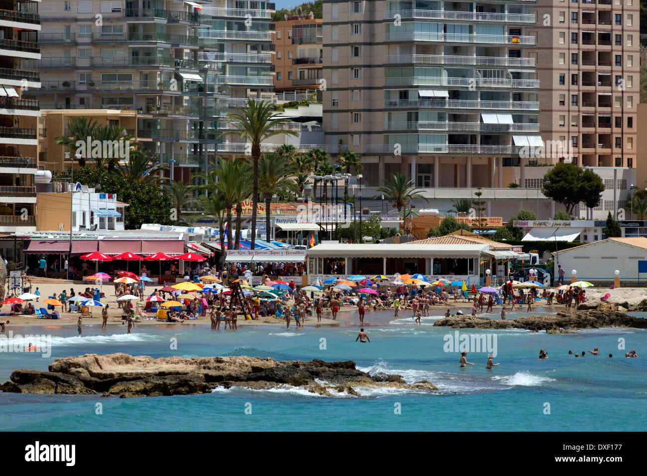 Mediterranean resort de Calp dans la province d'Alicante Espagne Banque D'Images