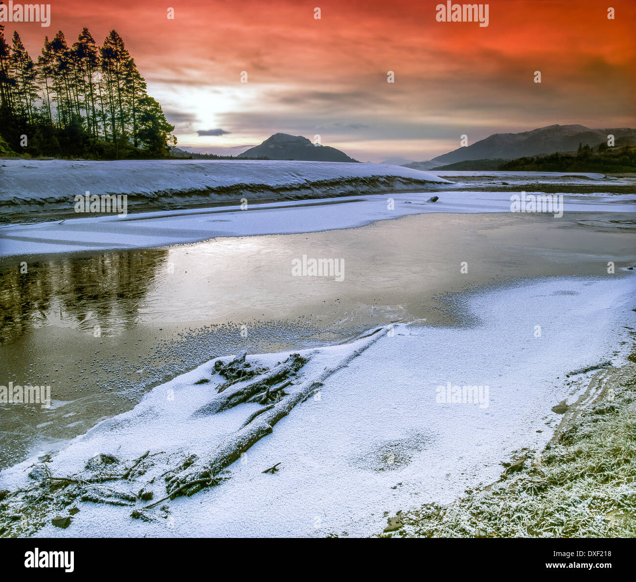 Loch laggan, Glen Spean, Badenoch, Highlands Banque D'Images