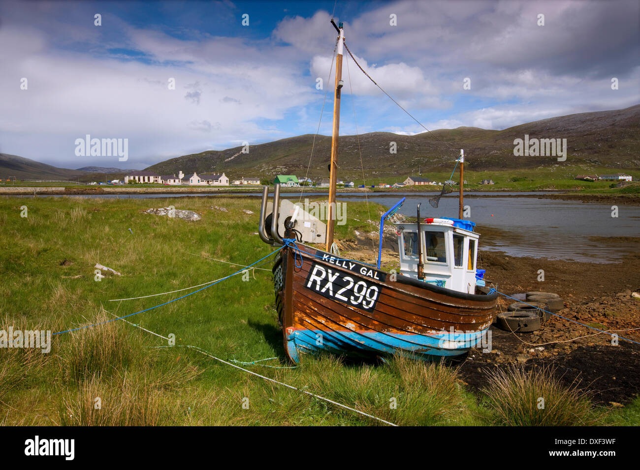 Roddy Beatons Leverburgh bateau de pêche au sud, Harris, Outer Hebrides Banque D'Images