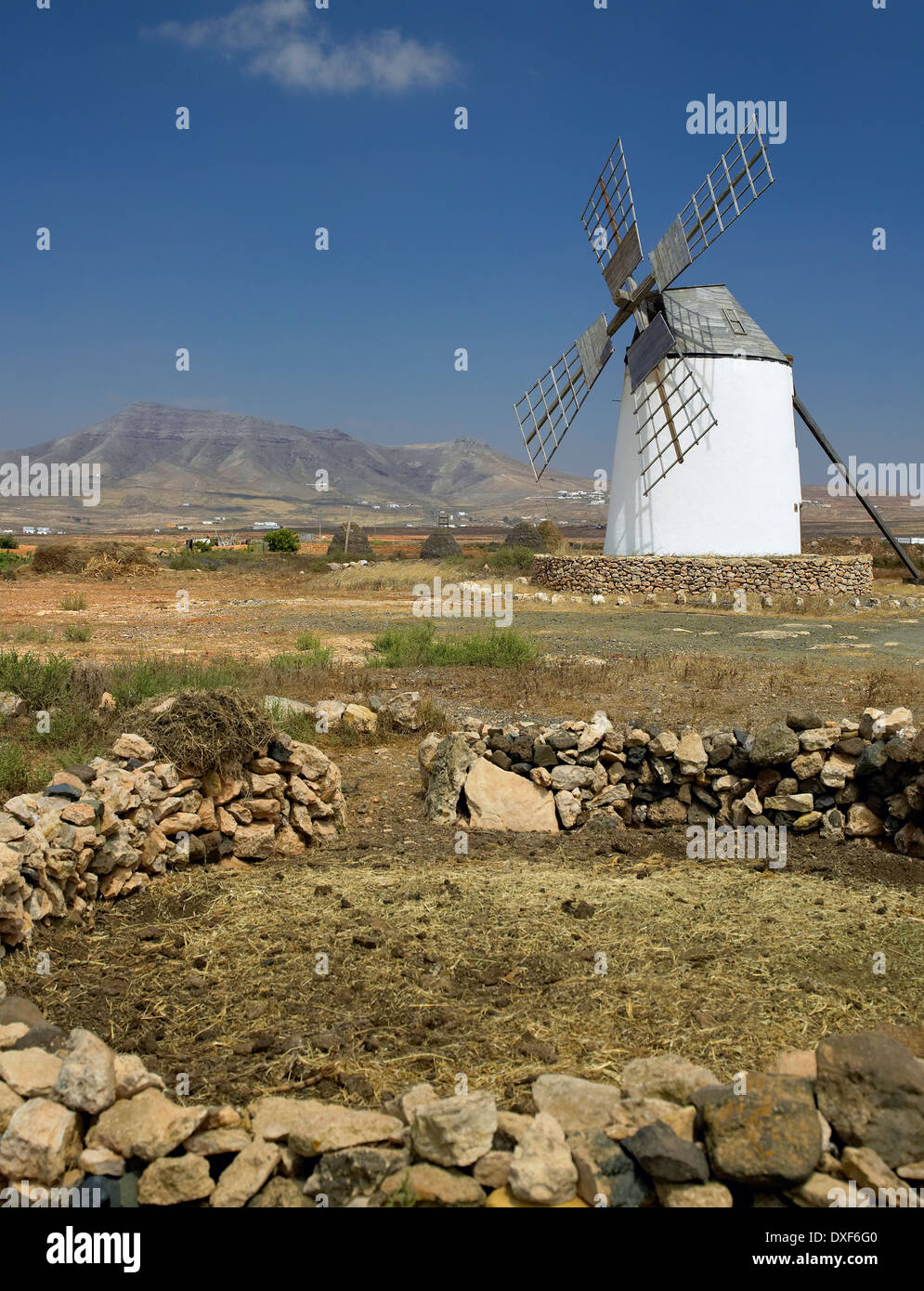 Moulin à Los Mollinoson sur l'île de Fuerteventura dans les îles Canaries. Les îles Canaries (Islas Canarias), Espagne. Banque D'Images