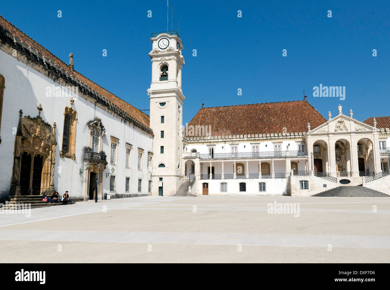 Vue sur le Patio das Escolas de l'Université de Coimbra - Portugal Banque D'Images