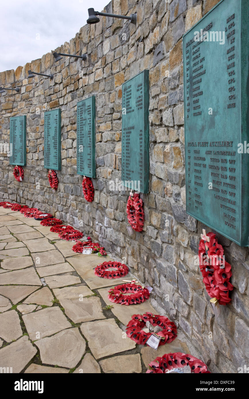 La guerre des Malouines Memorial à Port Stanley dans les îles Falkland (Malouines). Banque D'Images