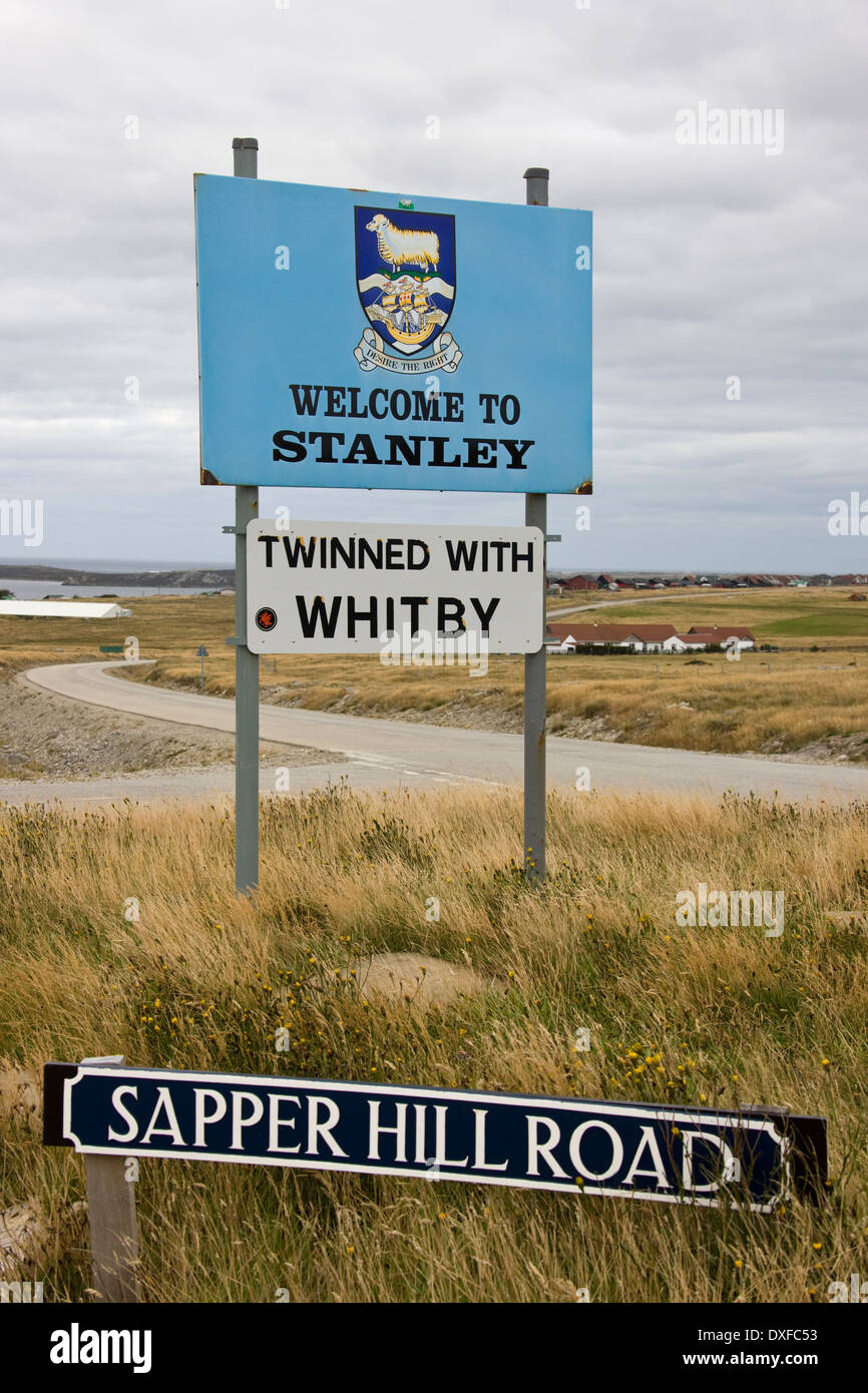 Port Stanley dans les îles Falkland (Malouines) Banque D'Images