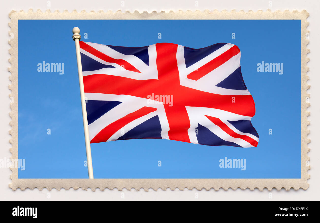 Timbre-poste - British Union Jack flag. Banque D'Images
