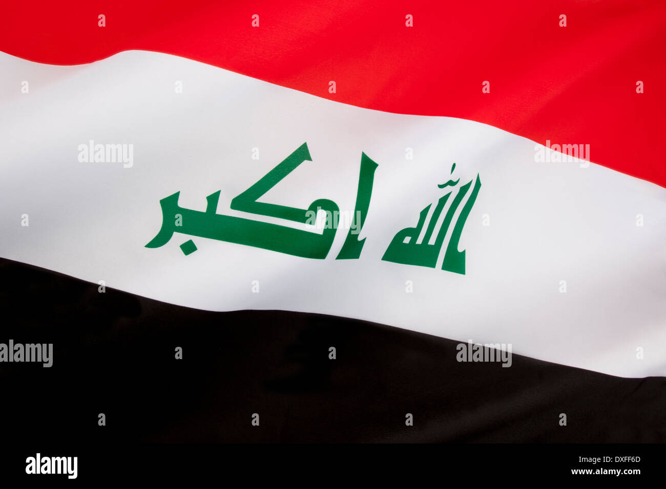 Le drapeau de l'Irak Banque D'Images