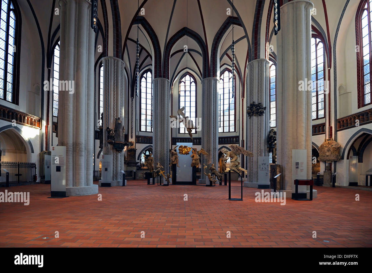 Exposition dans le sanctuaire, église Saint-Nicolas, Nikolai trimestre, Berlin, Allemagne Banque D'Images