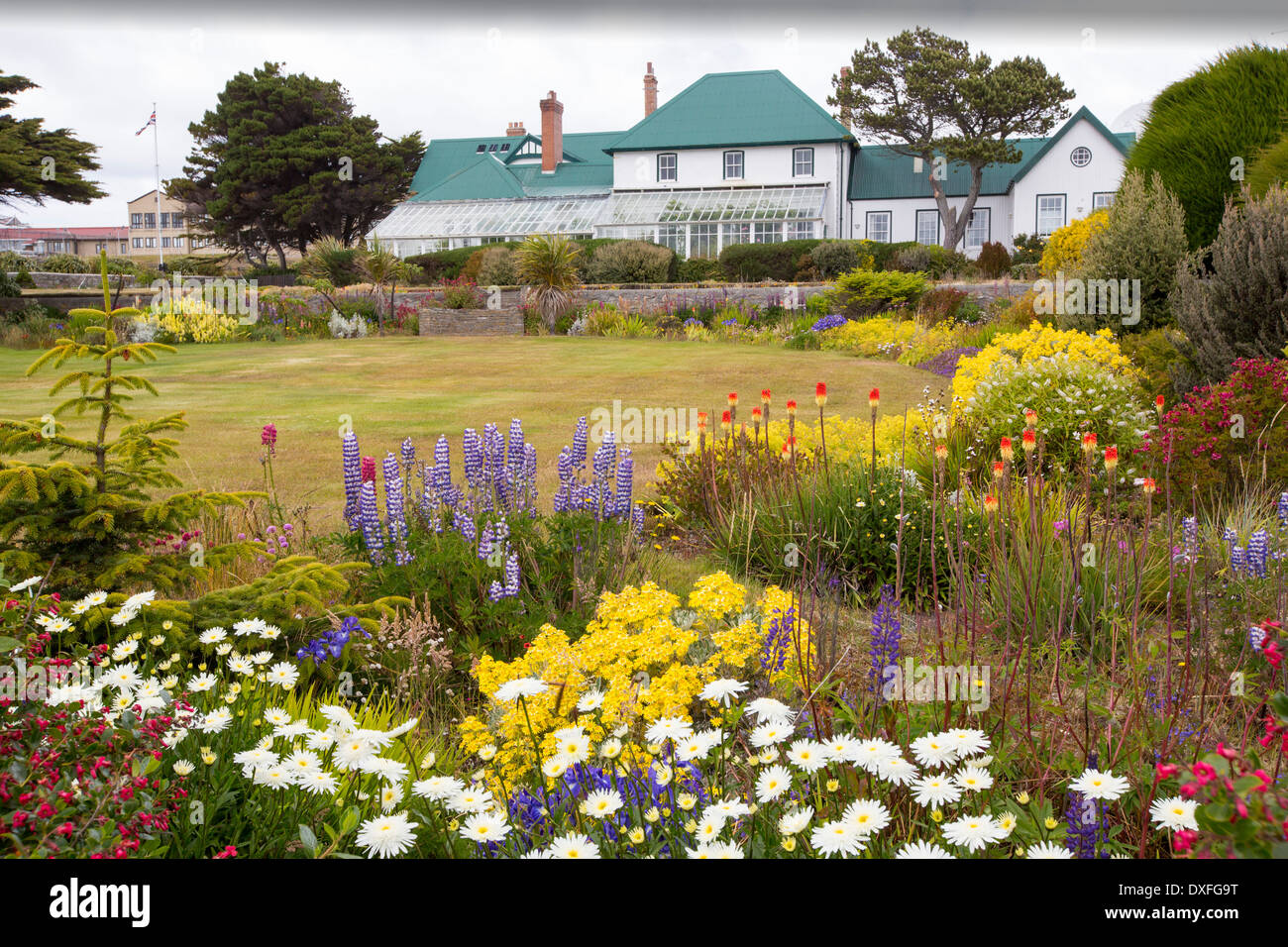 La chambre et le parlement Governers à Port Stanley dans les îles Falkland. Banque D'Images