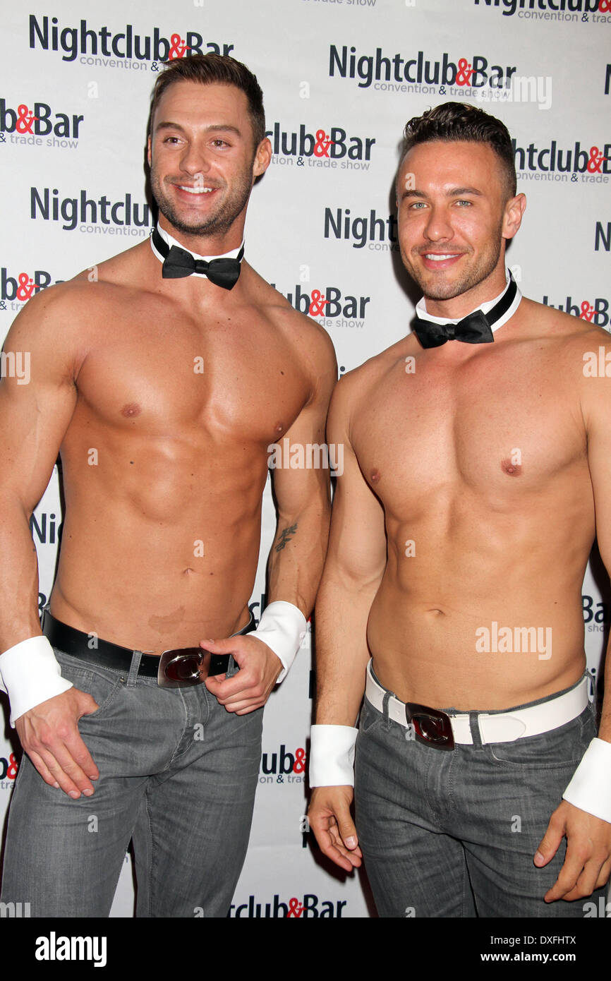 Las Vegas, NV USA 25 Mars, 2014.Jaymes Vaughan et Ryan Stuart de Chippendales at Nightclub & Bar Convention à Las Vegas Convention Center. ENT/Alamy Live News Banque D'Images