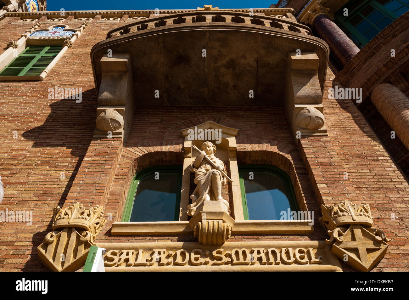 Site moderniste de Sant Pau, Sant Pau Recinte Modernista, Hospital de la Santa Creu i Sant Pau, Lluís Domènech i Montaner, Barcelone, Catalogne Banque D'Images