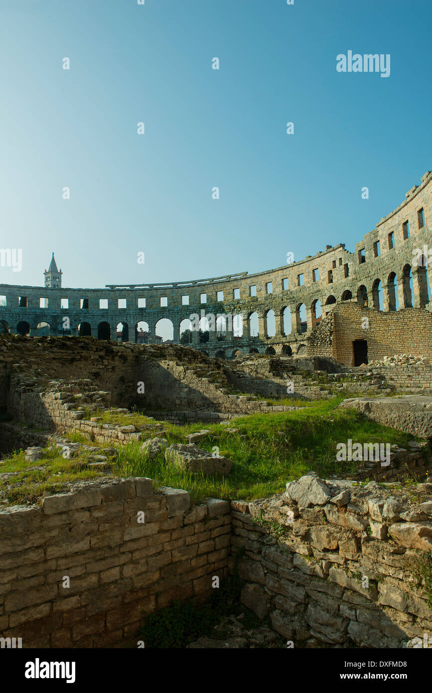 L'arène romaine de Pula, Croatie Banque D'Images