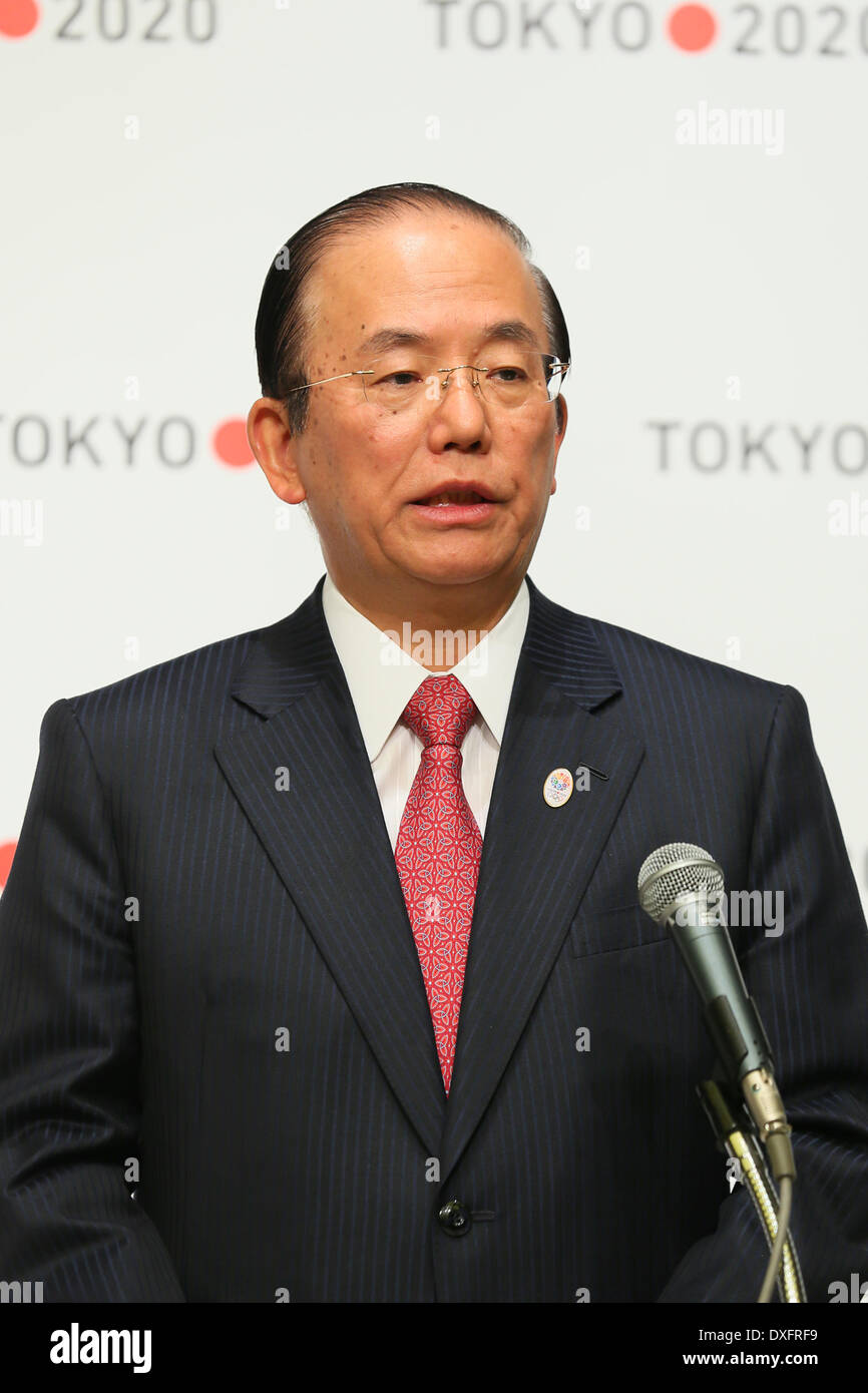 Toshiro Muto, 26 mars 2014 : une conférence de presse du Comité d'organisation de Tokyo des Jeux Olympiques et Paralympiques de Tokyo, Japon. © Yohei Osada/AFLO SPORT/Alamy Live News Banque D'Images